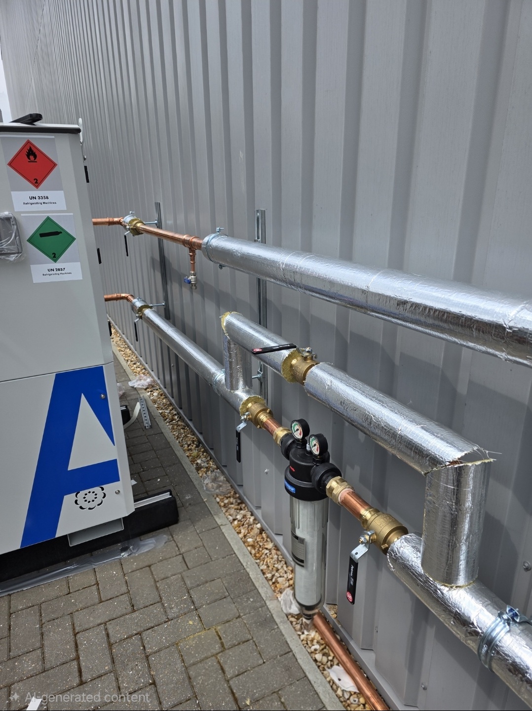 Air source heat pump installation
