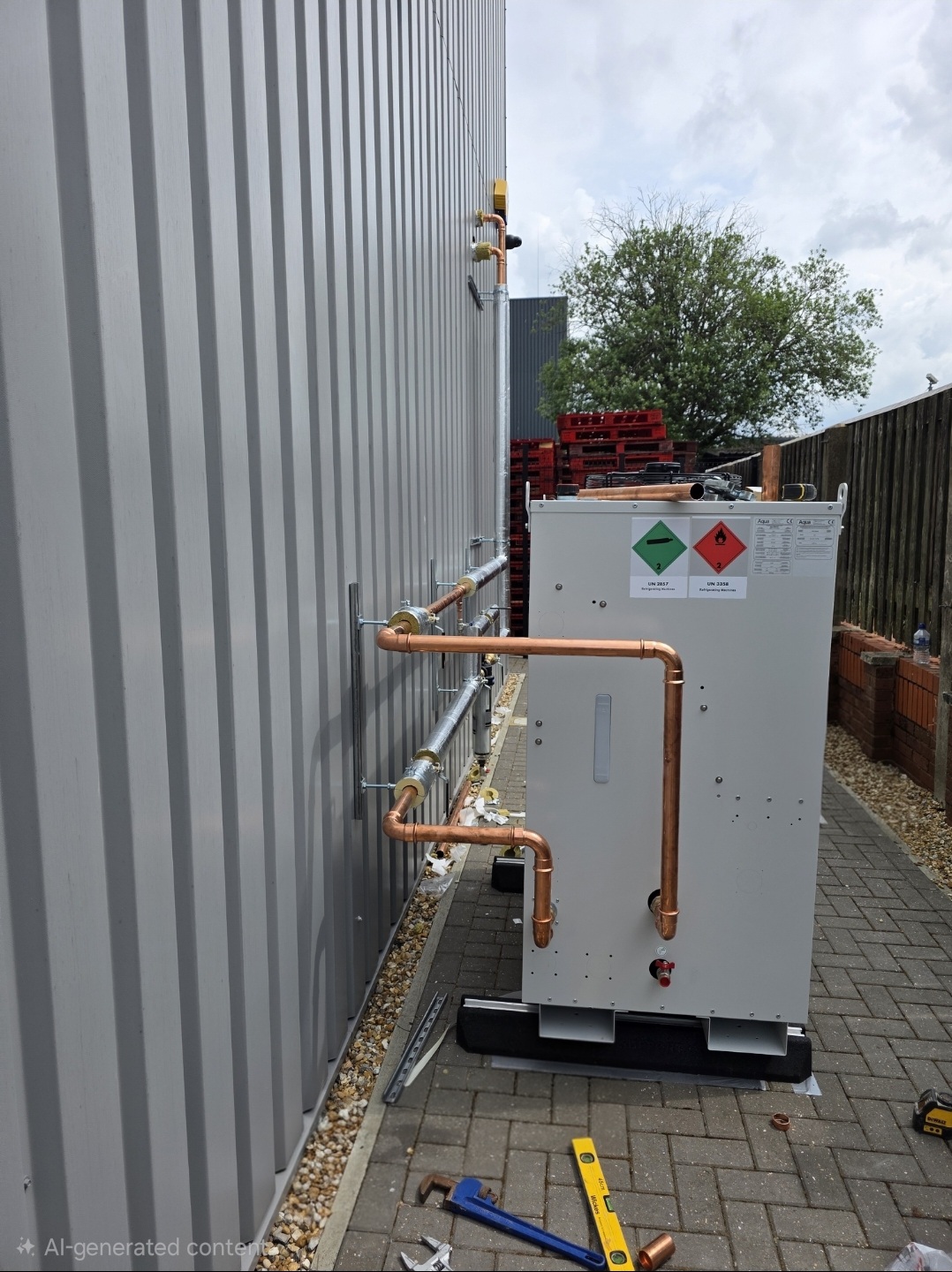 Air source heat pump installation